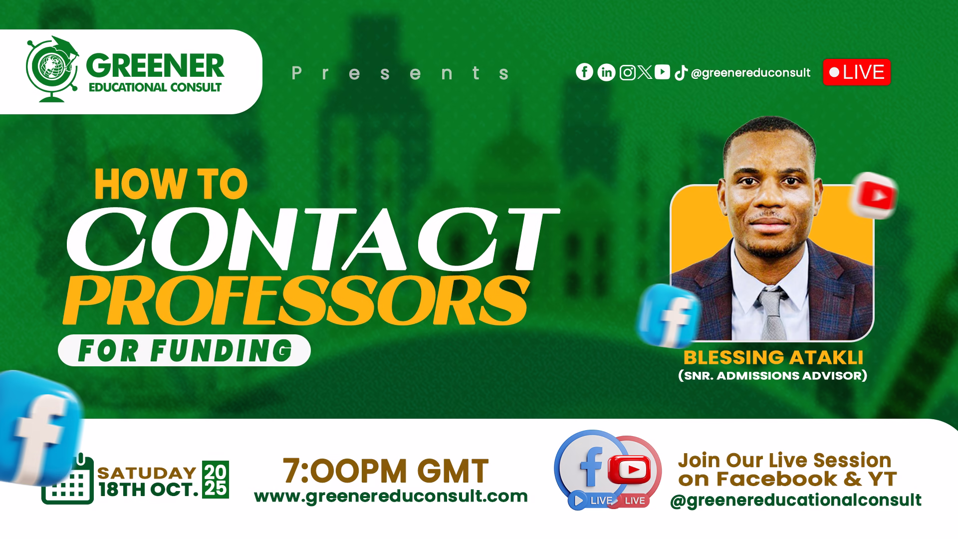 Blessing Atakli (Snr. Admissions Advisor)