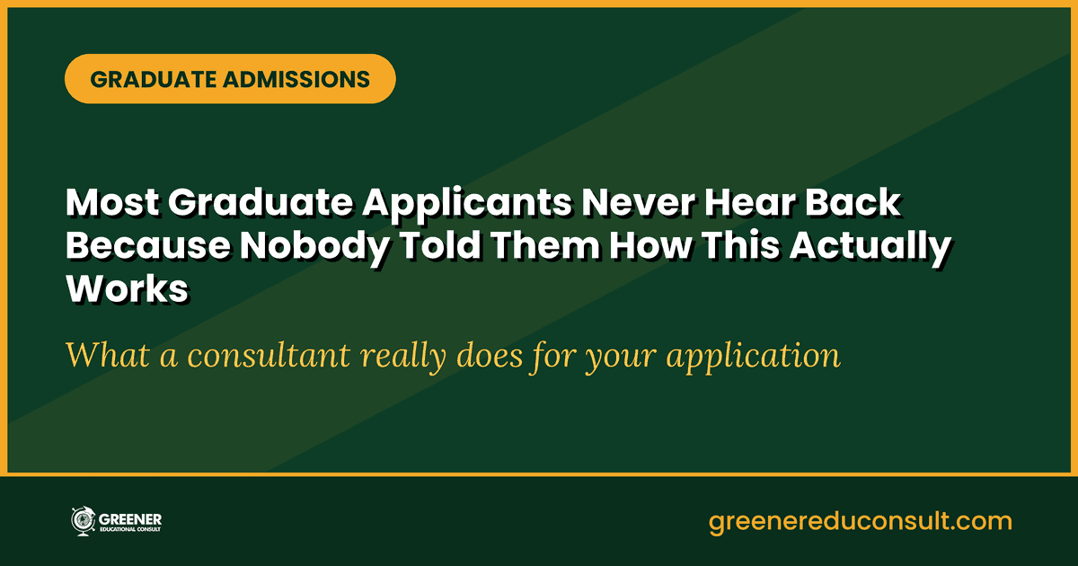 What a Graduate Admissions Consultant Does