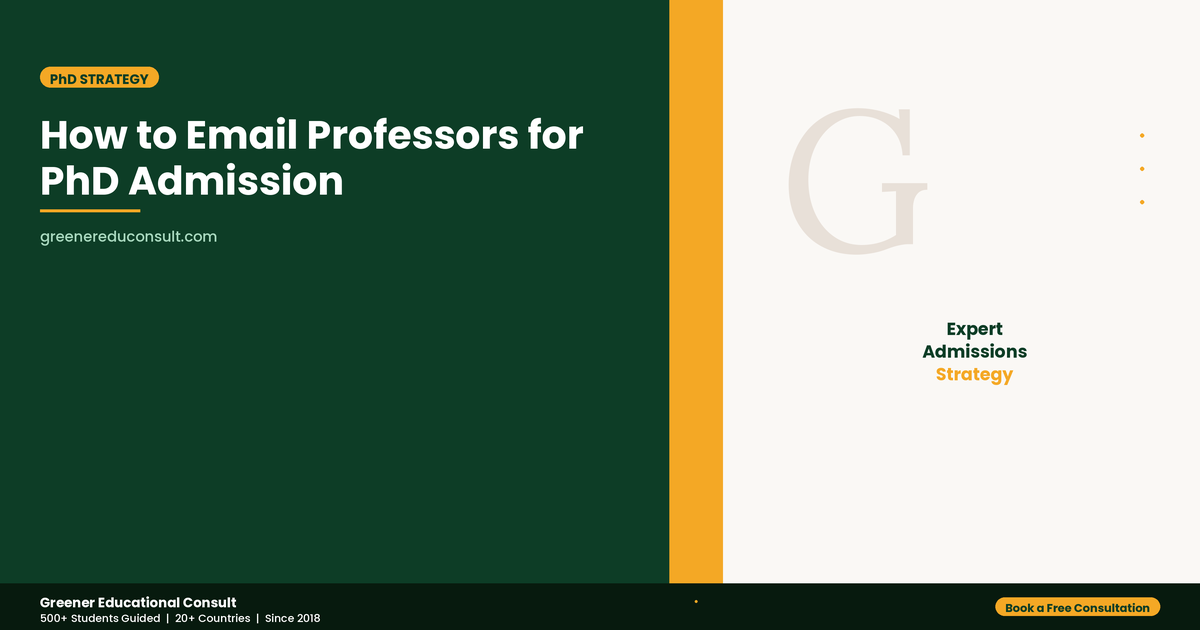 How to email professors for PhD admission and get a response