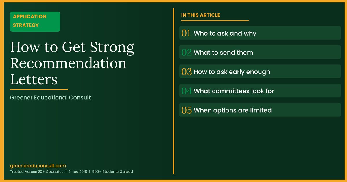 How to Get Strong Recommendation Letters for Graduate School