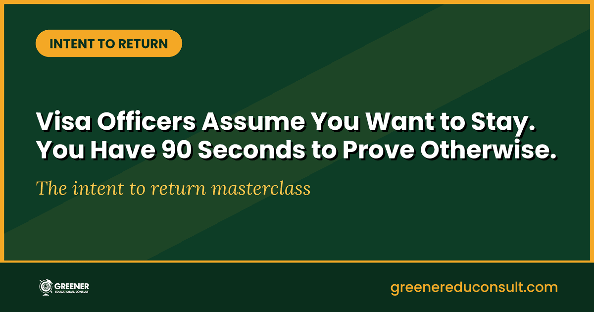 The ‘Intent to Return’ Masterclass: How to Prove You Aren’t a Migration Risk.