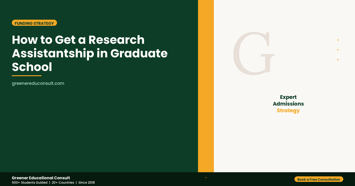 How to find and secure a research assistantship in graduate school