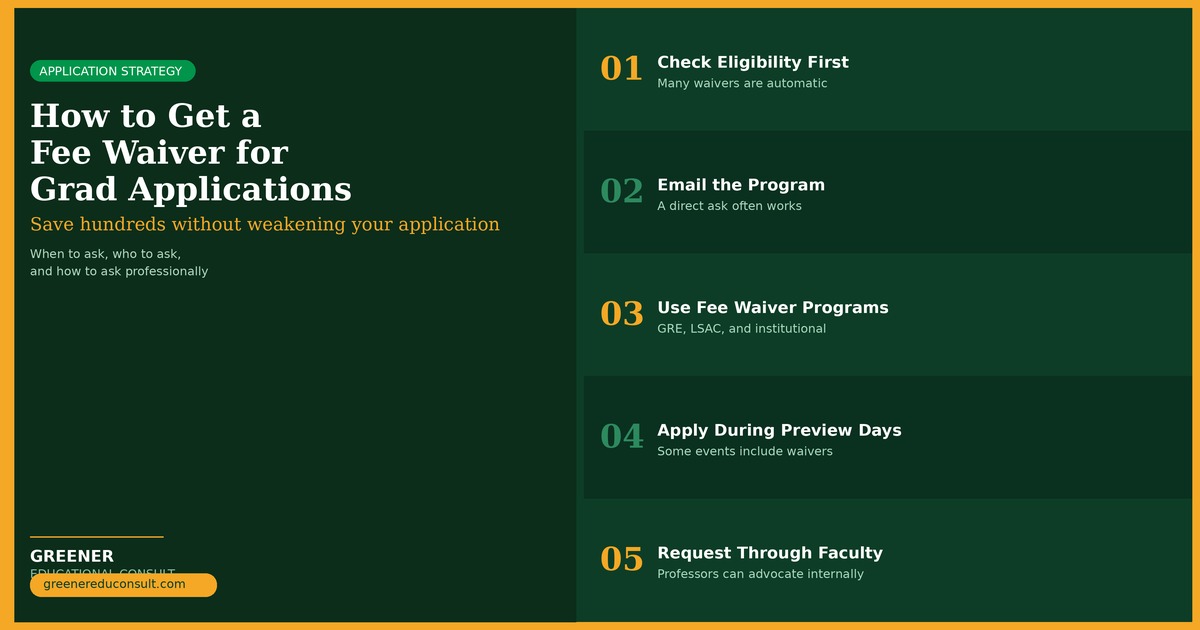How to Get a Fee Waiver for Graduate School Applications